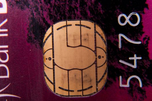 An image of microchip in credit card