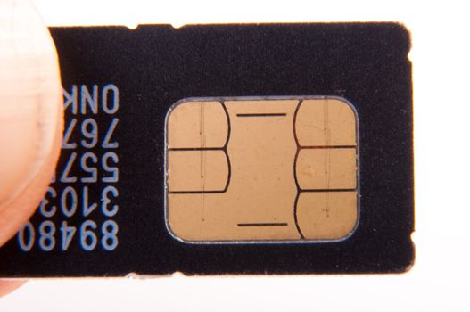 An image of sim card isolated on white