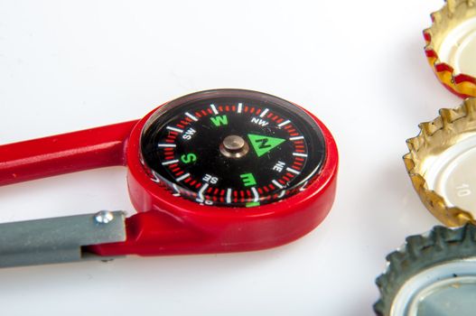 An image of compass showing north direction