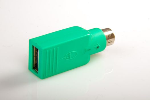 An image of USB to PS2 converter isolated on white
