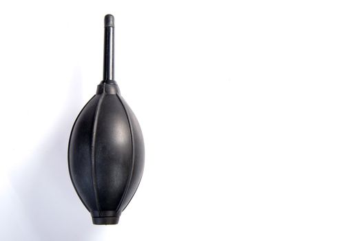 An image of black squeeze buln isolated on white