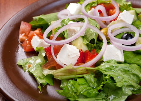 vegetable salad from cheese .spanish kitchen