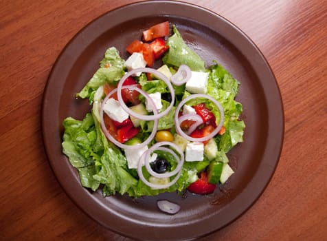 vegetable salad from cheese .spanish kitchen