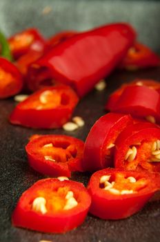 An image of sliced red chilli pepper