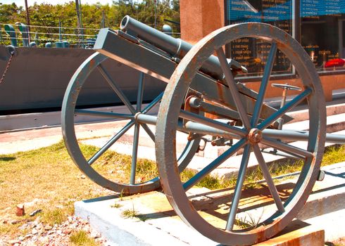 Antique guns on display in the South of Thailand.