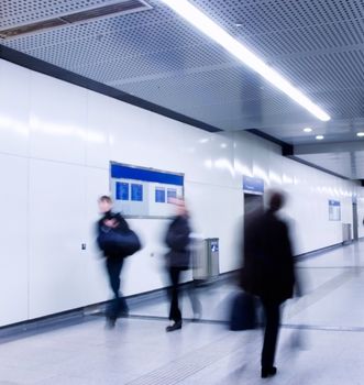 People in Stress, with some Motion in an underground station