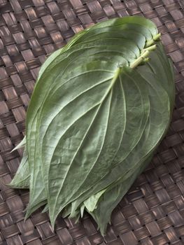 close up of a heap of betel leaves