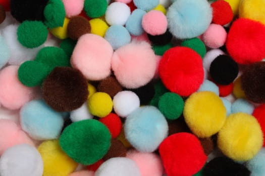 Pom-poms multicolored  background