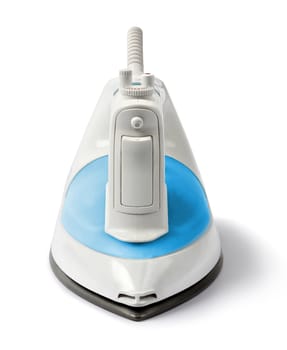 Modern steam flat-iron front on white background isolated