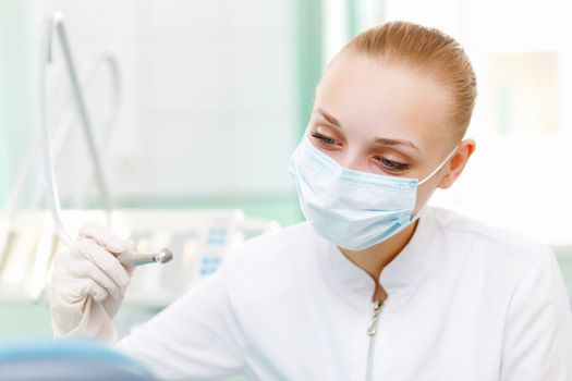 A portrait of a dental worker, dentist or assistant