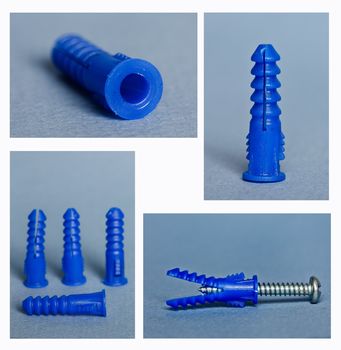 Ribbeed plastic anchor for drywall or plaster project