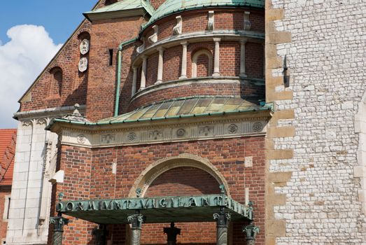 detail of the architecture of an old European castle