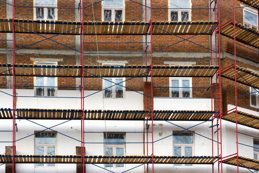 wood construction site frame house