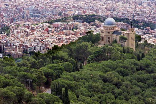 Observatory Barcelona from Tibidabo hill spring