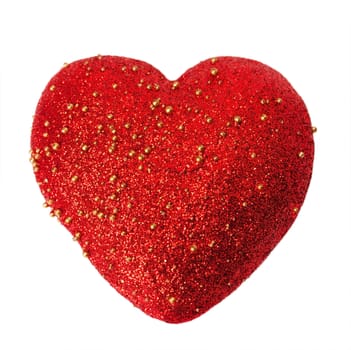 single red heart valentine isolated