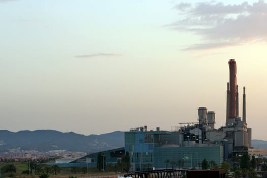 tube plant factory in Barcelona. Spain