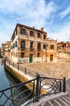 Postcard from Italy.Venice - Exquisite antique buildings along Canals.