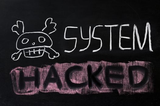 Chalk drawing - System hacked