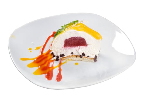  cake.sweet dessert.clipping Path .isolated on a white background.