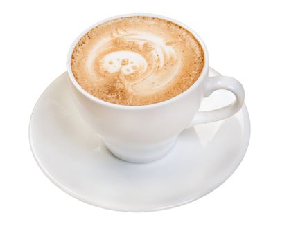 cappuccino cup.coffee . isolated on a white background.