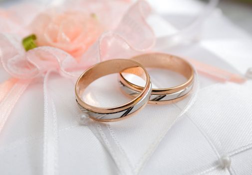 Golden wedding rings.engagement ring
