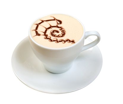 cappuccino cup.coffee . isolated on a white background.