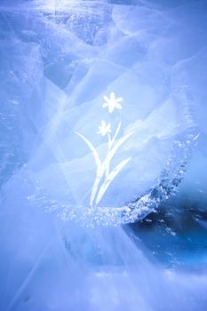 ice Carving with flower shape