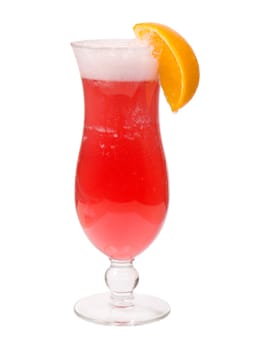 tropical cerise  cocktail isolated on white background,clipping Path 