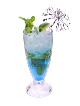 Mojito cocktail.isolated on white background.clipping Path