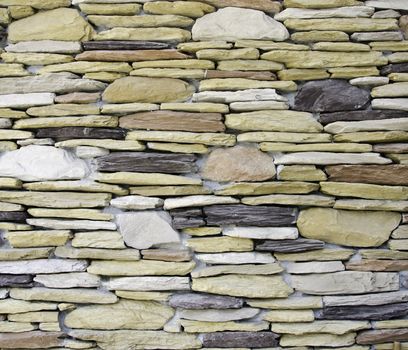 Pattern of decorative slate stone wall surface