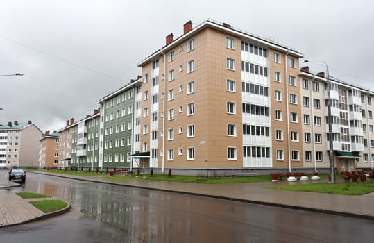 Saint Petersburg  view of the house in the rain