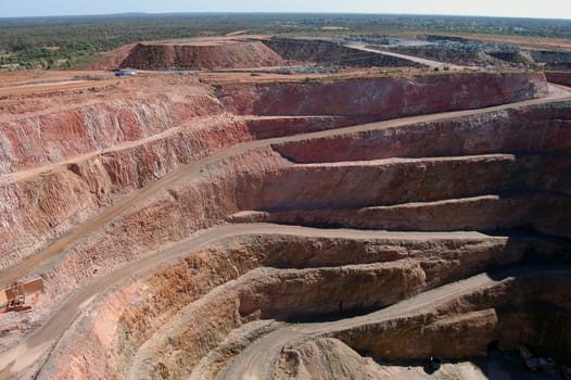 Gold mine open pit at Cobar town, Australia