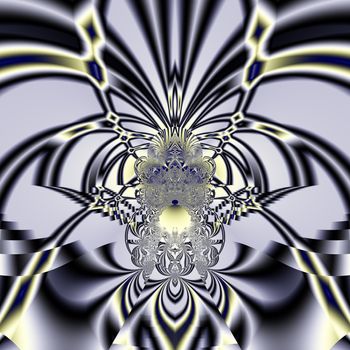 Elegant fractal design, abstract psychedelic art, purple iris