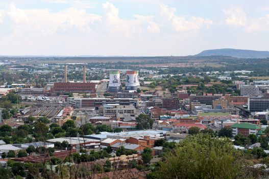 Part of the city centre of Bloemfontein in South Africa