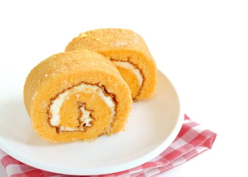 orange roll cake with cream