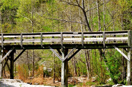 Bridge crossing dry land