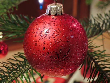 Christmas red bauble