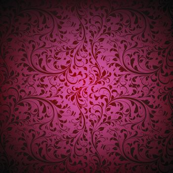 dark red Damask Seamless floral Pattern background texture