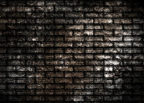 Dark old grunge brick wall texture wallpaper