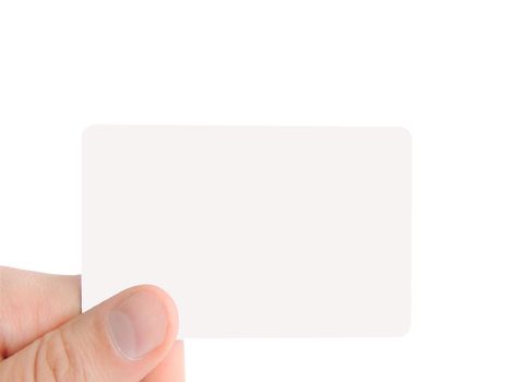 Hand hold business card