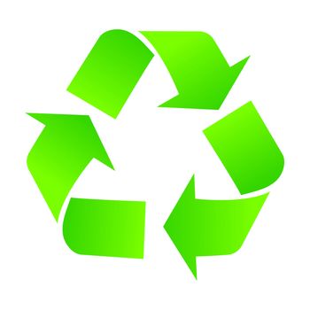 Recycle Symbol green ecology isolated on white background