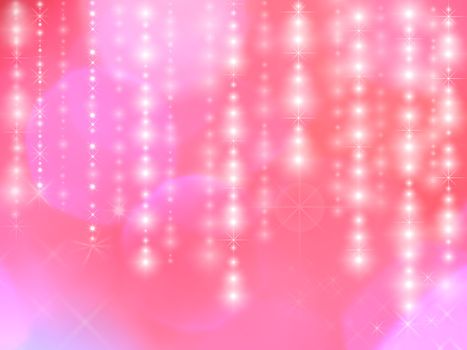 star lights on pink background