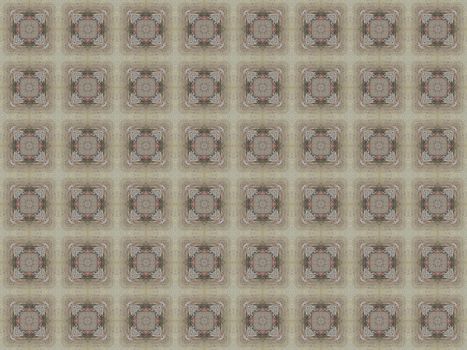 Vintage shabby background with classy patterns. Geometric or floral pattern on paper texture in grunge style.