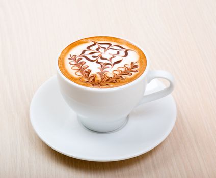 Chocolate  cappuccino time.Cup of coffee 
