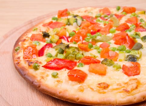 Tasty Italian vegetables  pizza.Neapolitano ,Close-up