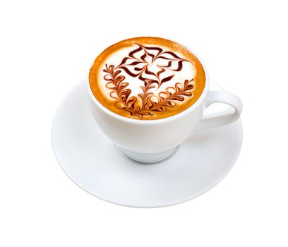 Chocolate  cappuccino time.Cup of coffee 