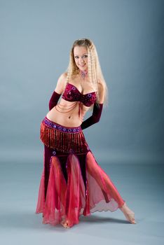 Fashion girl in belly dance dress