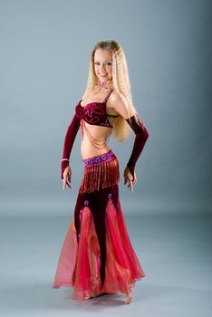 Fashion girl in belly dance dress