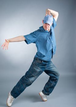 hip-hop style dancer posing. cool looking dancer posing 