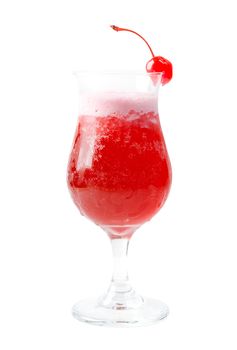 tropical cerise cocktail isolated on white background,clipping Path 